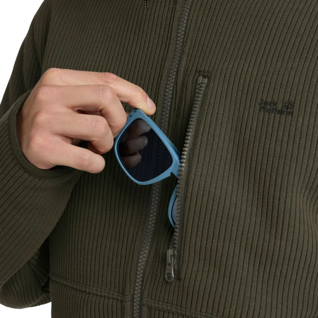 Jack Wolfskin Lake Ridge fleece vest heren obsidian moss< Fleece Vest