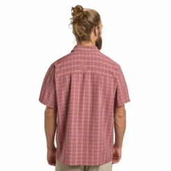 Outdoor Shirt-Jack Wolfskin  Meseta overhemd heren check dark rust