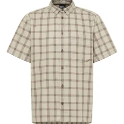 Outdoor Shirt-Jack Wolfskin Planalto overhemd heren check cold coffee