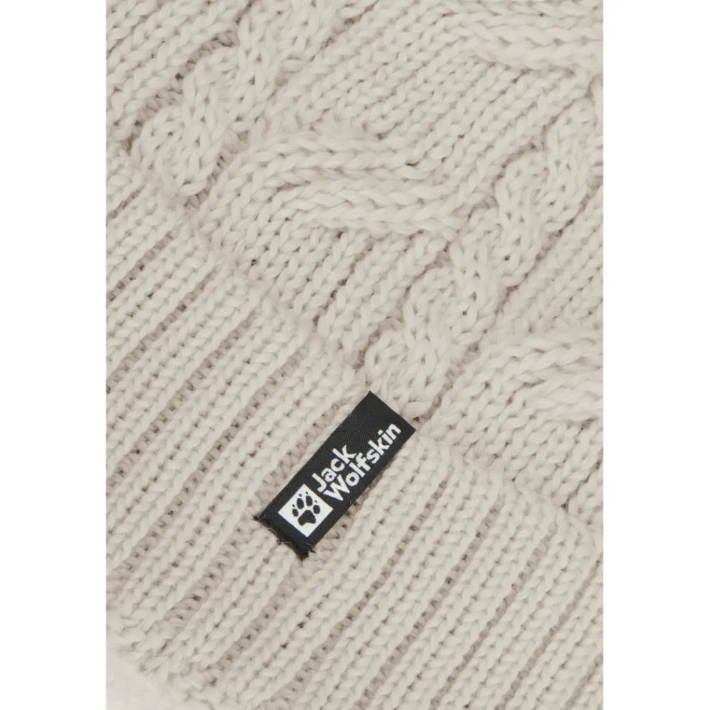 Jack Wolfskin Pompom muts pale sand< Mutsen|Wintersport