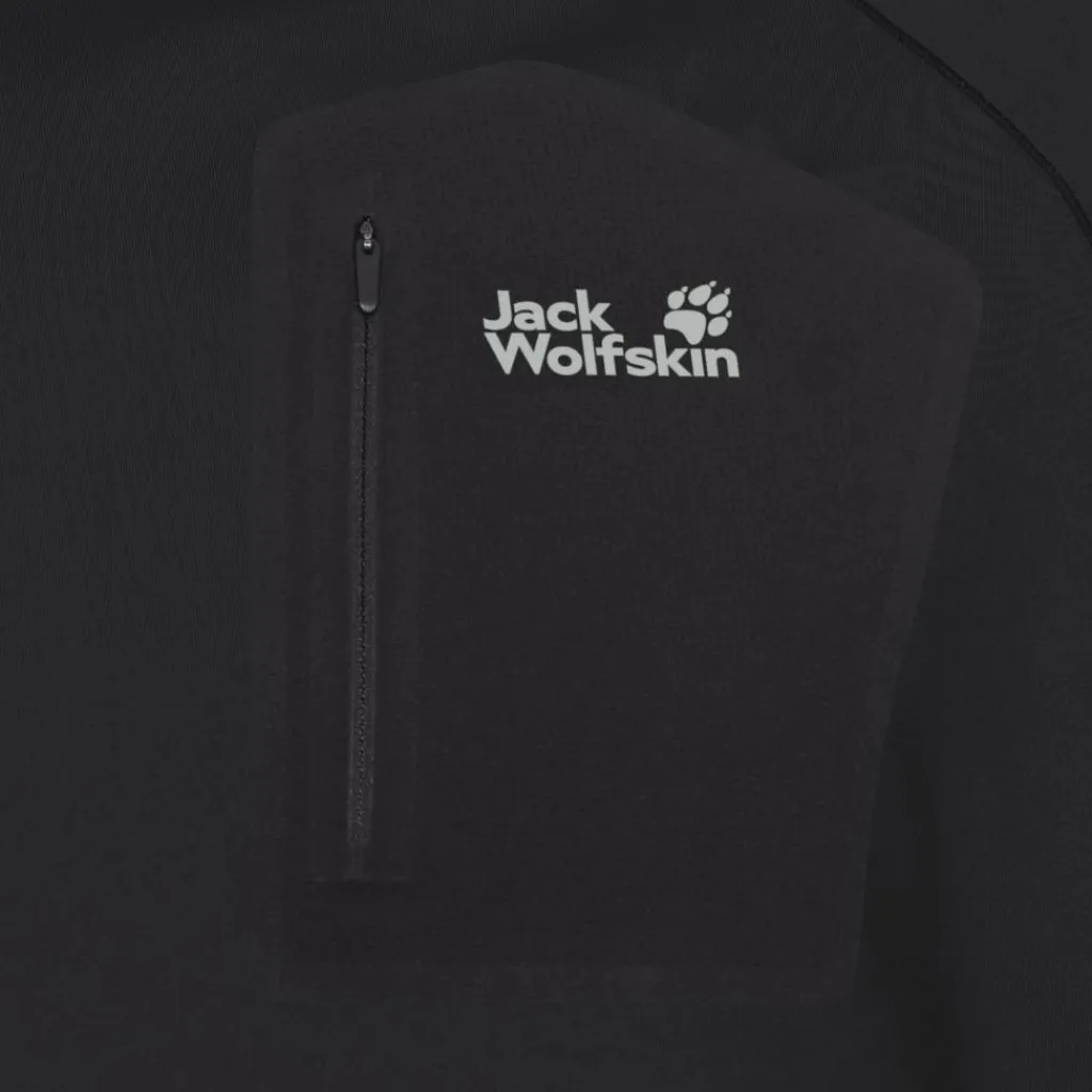 Outdoor Trui-Jack Wolfskin Prelight Trail Crew shirt heren black