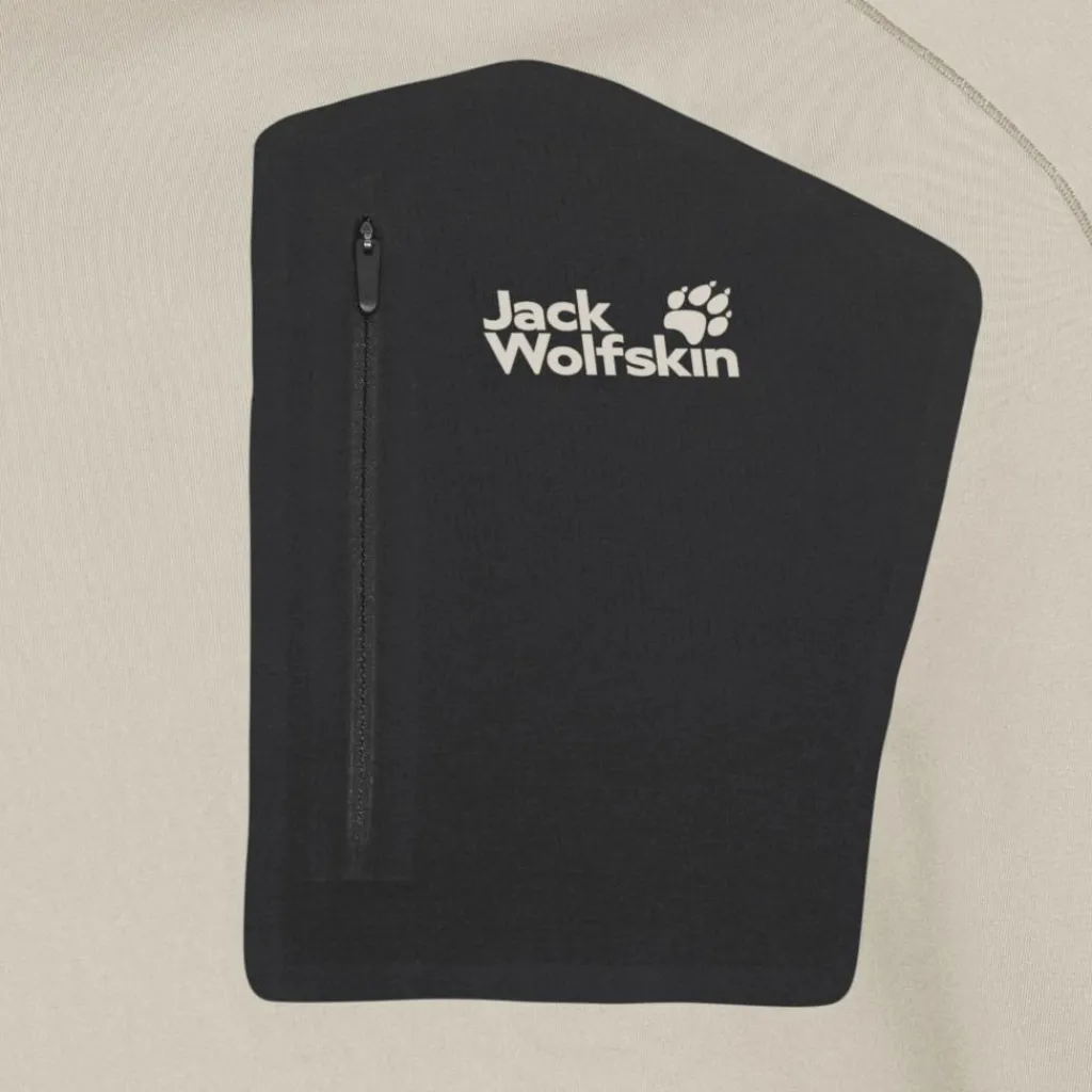 Outdoor Trui-Jack Wolfskin Prelight Trail Crew shirt heren pale sand
