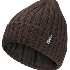 Jack Wolfskin Rib Knit muts peat< Mutsen|Wintersport