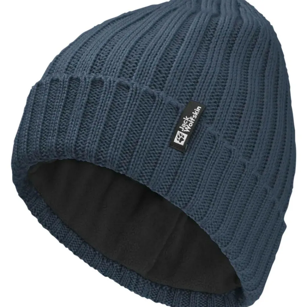 Mutsen|Wintersport-Jack Wolfskin Rib Knit muts midnight sky