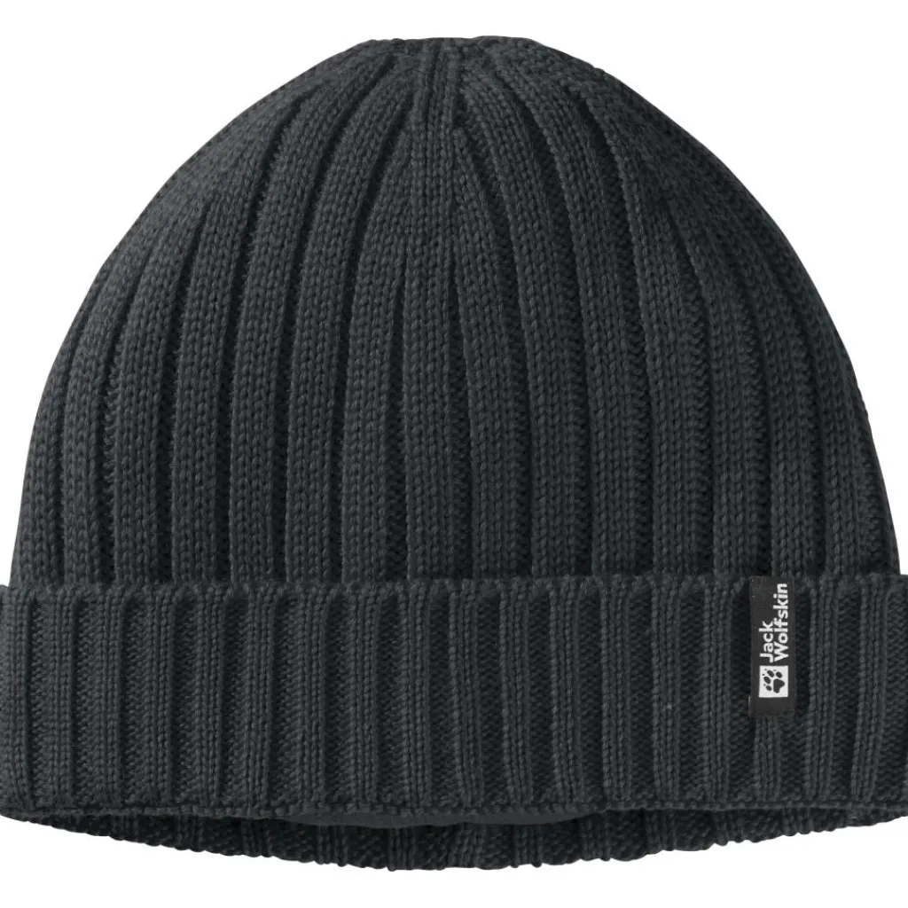 Jack Wolfskin Rib Knit muts black< Mutsen|Wintersport