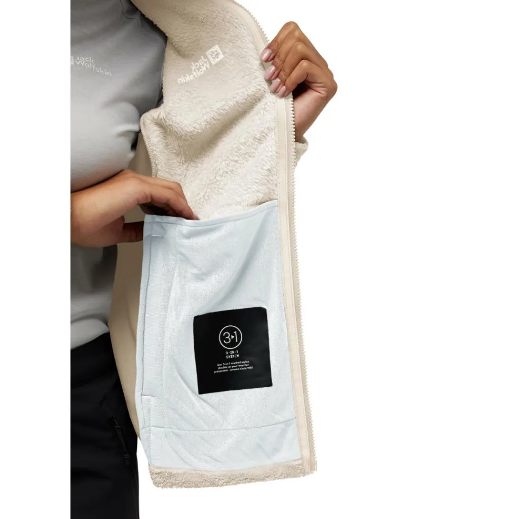 Fleece Vest-Jack Wolfskin Rotwand fleece vest dames pale sand