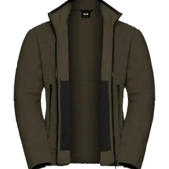 Fleece Vest-Jack Wolfskin  Stone Lite fleece vest heren obsidian moss