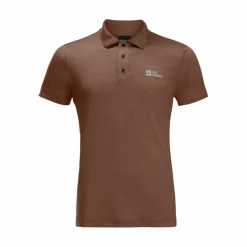 Outdoor Shirt-Jack Wolfskin Travel polo heren dark rust heather