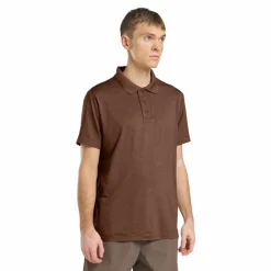 Outdoor Shirt-Jack Wolfskin  Travel polo heren dark rust heather