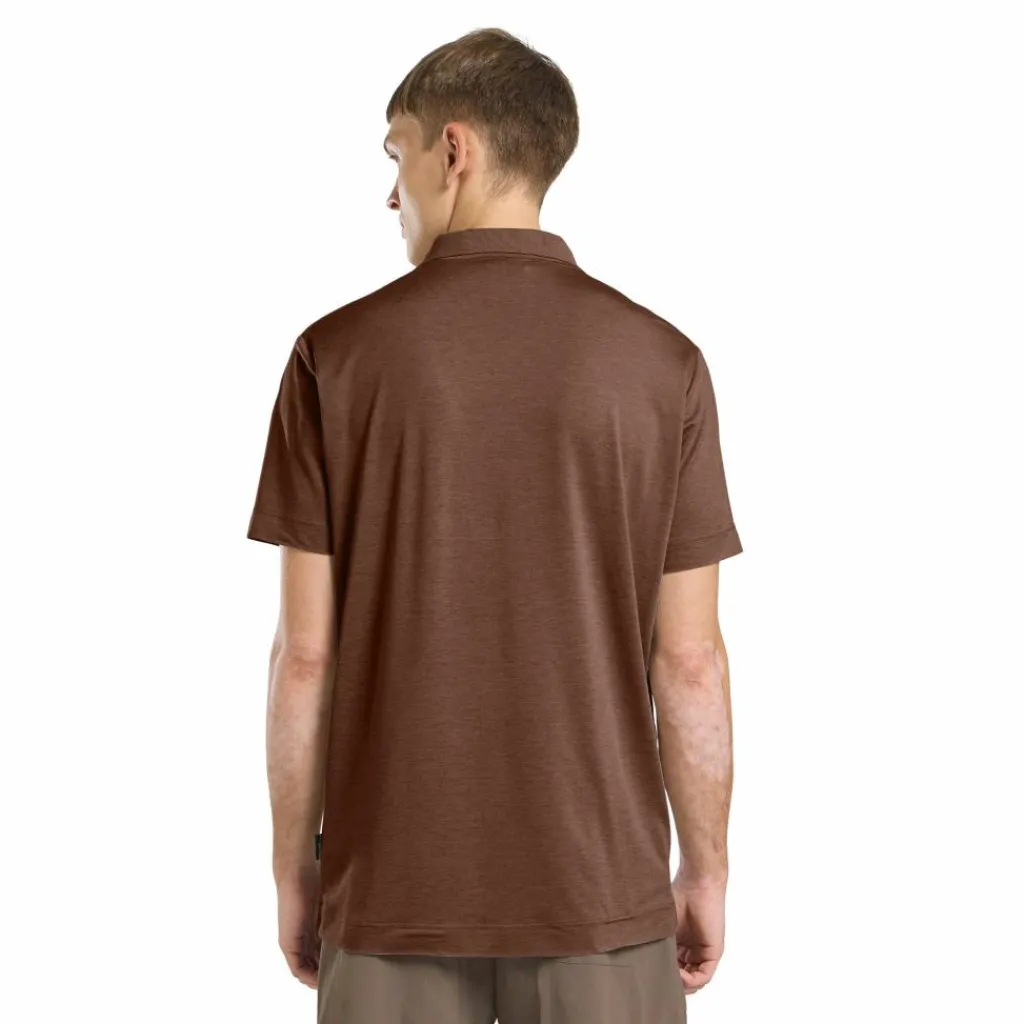 Outdoor Shirt-Jack Wolfskin Travel polo heren dark rust heather