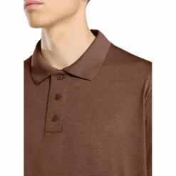 Outdoor Shirt-Jack Wolfskin Travel polo heren dark rust heather