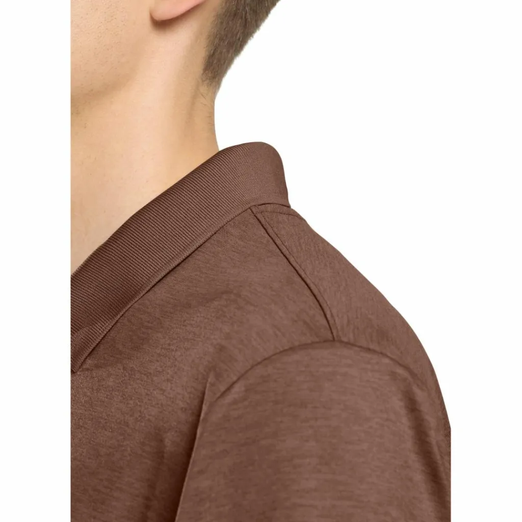 Outdoor Shirt-Jack Wolfskin Travel polo heren dark rust heather