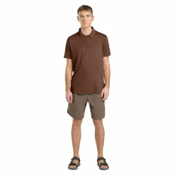 Outdoor Shirt-Jack Wolfskin Travel polo heren dark rust heather