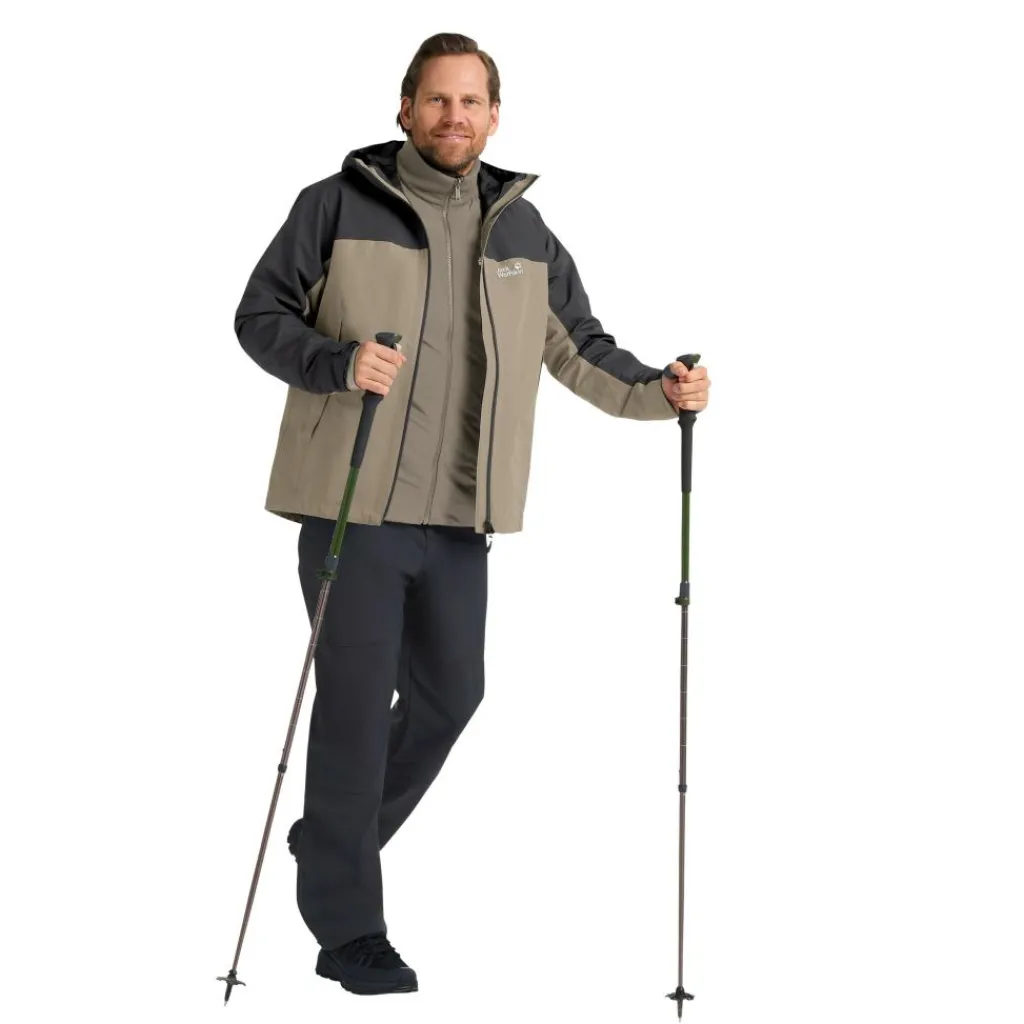 Jack Wolfskin Wild Places 3-in-1 outdoor jack heren linen< Outdoor Jack