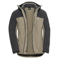 Jack Wolfskin Wild Places 3-in-1 outdoor jack heren linen< Outdoor Jack