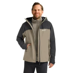 Jack Wolfskin Wild Places 3-in-1 outdoor jack heren linen< Outdoor Jack