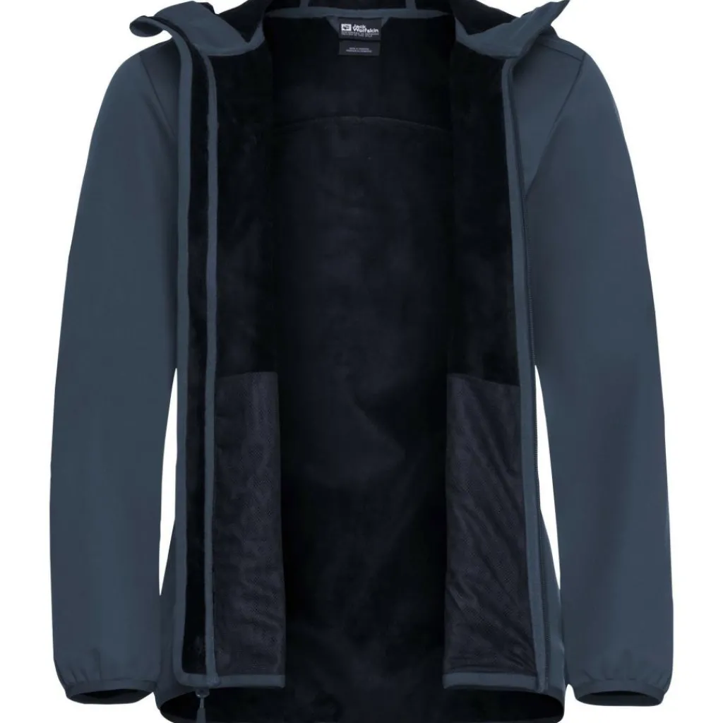Outdoor Jack-Jack Wolfskin Windhain Hoody softshell jas dames midnight sky