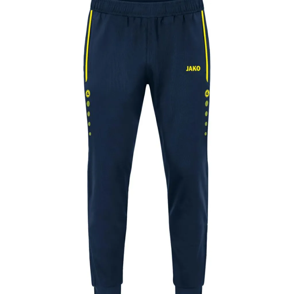 JAKO Allround Polyester trainingsbroek marine fluogeel< Voetbalkleding
