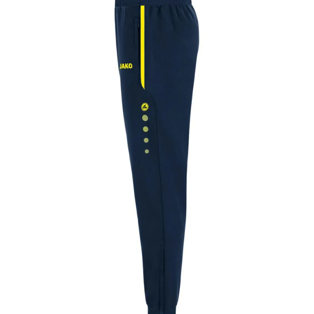 JAKO Allround Polyester trainingsbroek marine fluogeel< Voetbalkleding