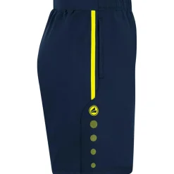 Jako Allround voetbalbroekje marine fluogeel< Voetbalkleding