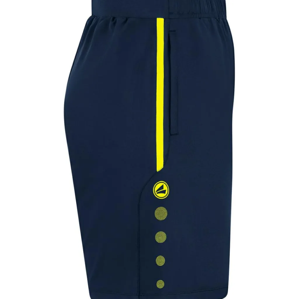 Jako Allround voetbalbroekje marine fluogeel< Voetbalkleding
