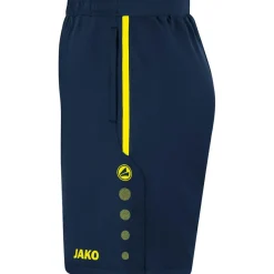Jako Allround voetbalbroekje marine fluogeel< Voetbalkleding