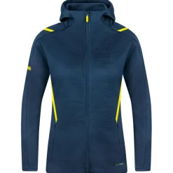 Voetbalkleding-JAKO Challenge trainingsjack junior marine fluogeel