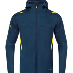 Voetbalkleding-JAKO Challenge trainingsjack senior marine fluogeel