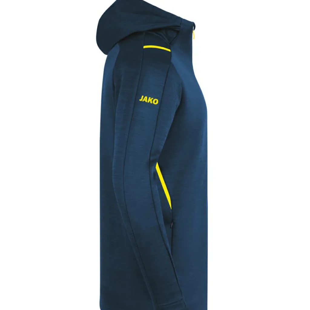 Voetbalkleding-JAKO Challenge trainingsjack senior marine fluogeel