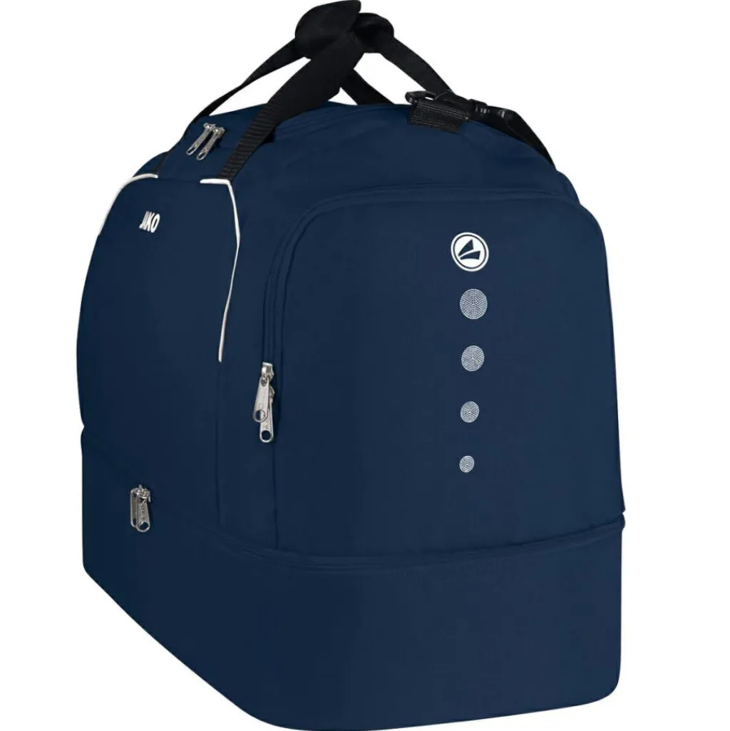 JAKO Classico sporttas met bodemvak marine< Sporttas|Voetbaltas