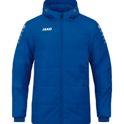 JAKO Team coach jas met capuchon royal< Voetbalkleding
