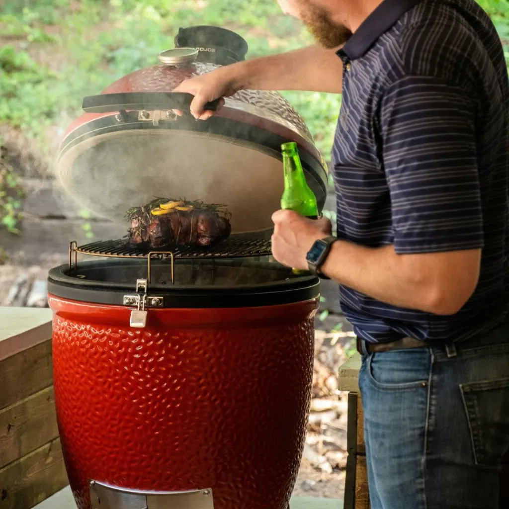 Kamado-Kamado Joe Classic III stand alone houtskoolbarbecue red