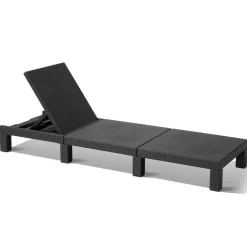 Keter Daytona Sunlounger ligbed graphite inclusief  kussen< Ligbedden