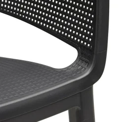 Tuinstoelen-Keter Elisa stapelbare tuinstoel graphite