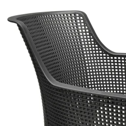 Tuinstoelen-Keter Elisa stapelbare tuinstoel graphite