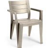 Tuinstoelen-Keter Julie stapelbare tuinstoel cappuccino