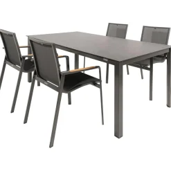 Tuinsets-Kettler HPL 180 Diamond 4 dining tuinset jura  antraciet