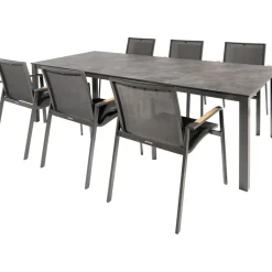 Tuinsets-Kettler HPL 220 Diamond 6 dining tuinset antraciet