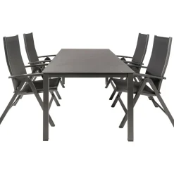 Kettler HPL 180 Easy 4 verstelbaar tuinset jura antraciet< Tuinsets