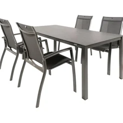 Kettler HPL 180 Legato 4 dining tuinset jura antraciet< Tuinsets