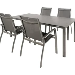 Kettler HPL 180 Legato 4 dining tuinset jura antraciet< Tuinsets