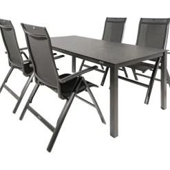 Kettler HPL 180 Legato 4 verstelbaar tuinset jura antraciet< Tuinsets