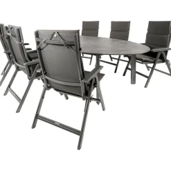 Kettler HPL Edge 240 Basic Plus 6 verstelbaar tuinset antraciet< Tuinsets