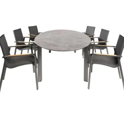 Kettler HPL Edge 240 Diamond 6 dining tuinset antraciet< Tuinsets