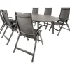 Tuinsets-Kettler HPL Edge 240 Easy 6 verstelbaar tuinset antraciet
