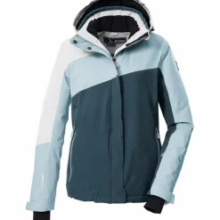 Ski Jassen|Wintersport-Killtec KSW 26 winterjas dames light ice blue