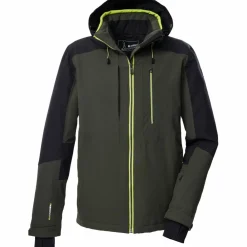 Ski Jassen|Wintersport-Killtec KSW 45 winterjas heren dark olive