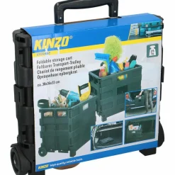 Kinzo Opvouwbare krat met trolley< Opbergboxen & Kratten