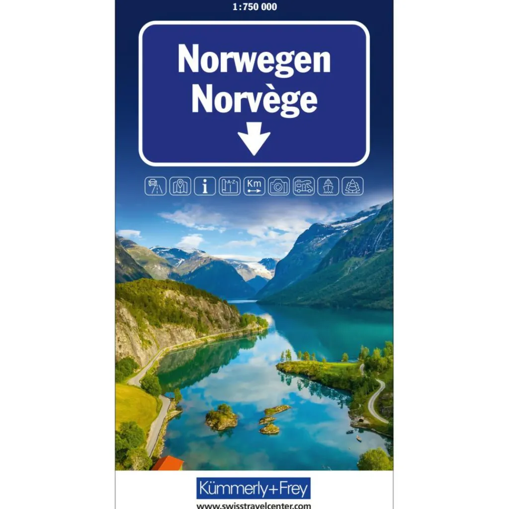 Kümmerly & Frey Noorwegen wegenkaart< Reisboeken & Kaarten