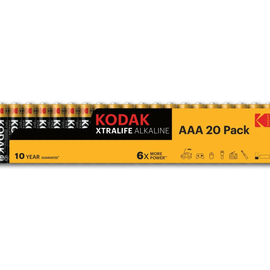 Kodak Xtralife Alkaline AAA batterij 20-pack< Accu's & Batterijen
